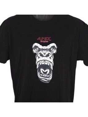 Gorilla T Shirt Mens Size Large Black Apex Origins If You Died Today Full Heart